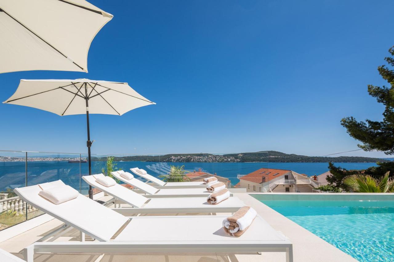 Villa Adria View With Heated Pool I Трогир Экстерьер фото