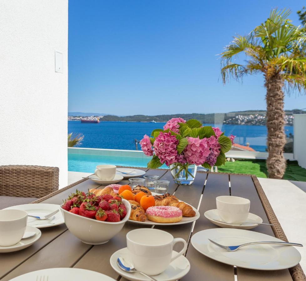 Villa Adria View With Heated Pool I Трогир Экстерьер фото